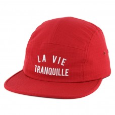 The Quiet Life "La Vie Tranquille" Clipback Hat (Burgundy Red) Hombre&apos;s 5Panel Cap 201802203853 eb-46315731